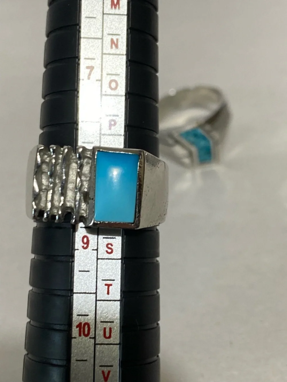 Southwest Style Ring Lot 6 Faux Turquoise Red Inlay Statement Rings